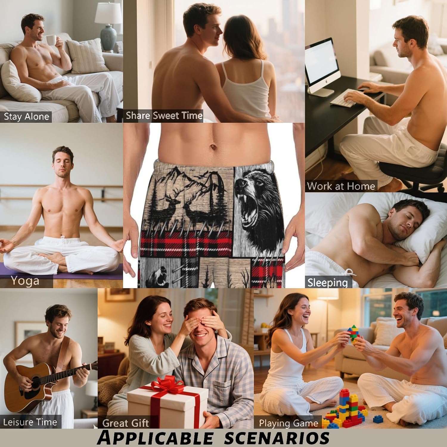 Funny Mens Pajama Pants Lightweight Pjs Bottoms Sleepwear Bottom Pants Comfortable Soft Men's Pajama Bottoms Gift For Men - Image 6