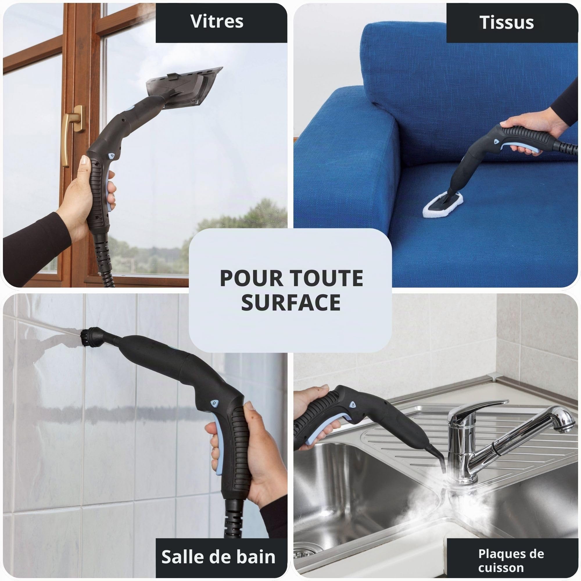 Ariete 4146 XVapor Deluxe, Nettoyeur Vapeur Mobile avec Réservoir de 1,6 Litres, 1 Heure d'Autonomie, 5 Bar, Compartiment à Accessoires Intégré, Autonomie jusqu'à 55', Câble de 6 m, 1500W, Blanc