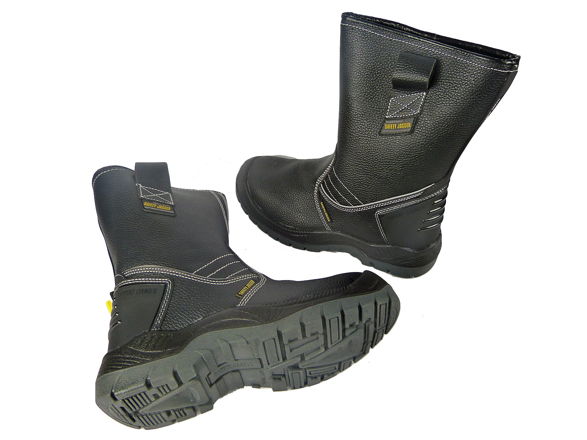 Safety Jogger Bestboot Box inc zimowe buty z szelkami, rękawice termiczne, skarpetki, kapelusz, czarny, 47 EU