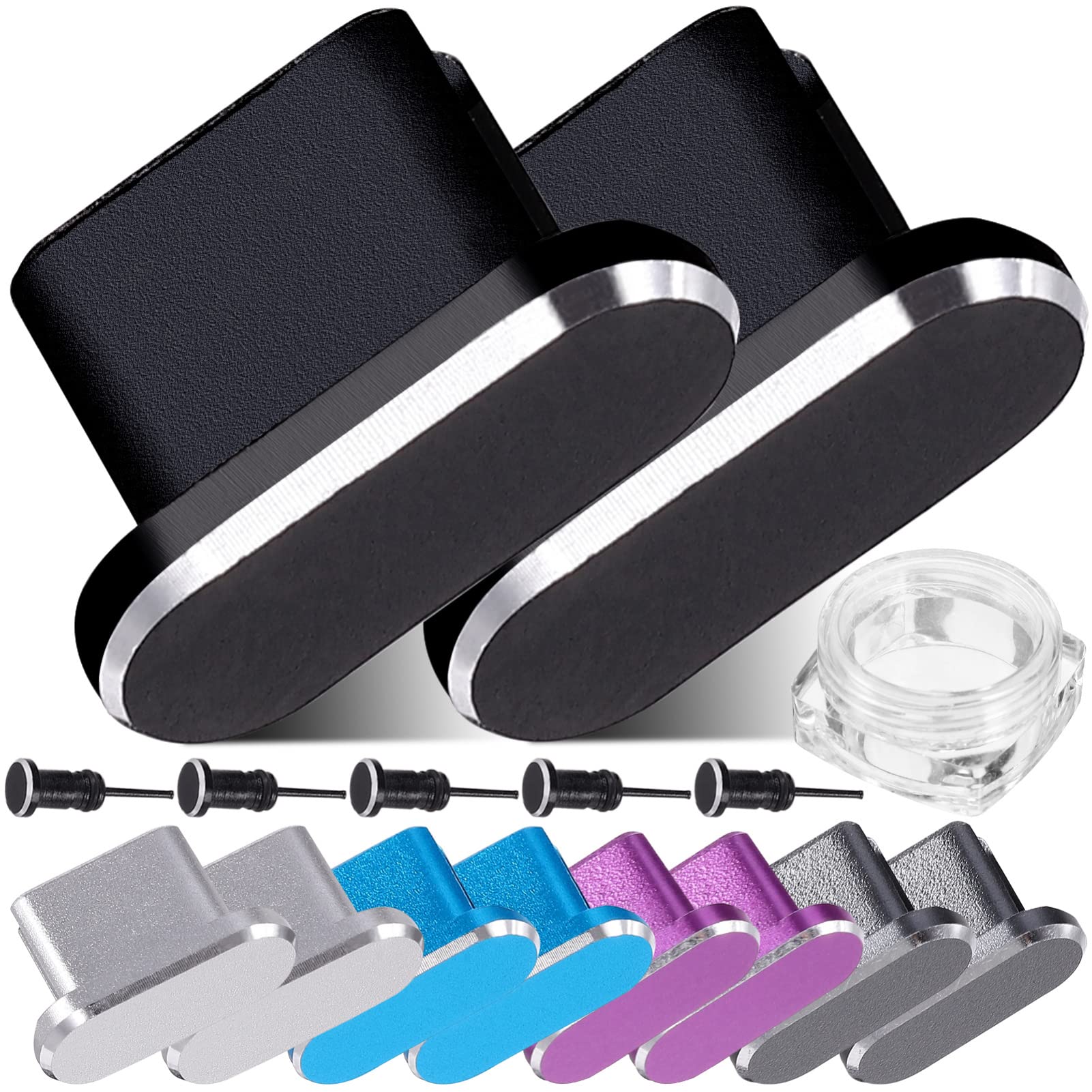 Gatuida 1set Tappi Antipolvere Type-c per Smartphone Protezione per Porta di Ricarica e Jack Cuffie Facile da Installare e Utilizzare Design Elegante Compatibile con Dispositivi Mobili
