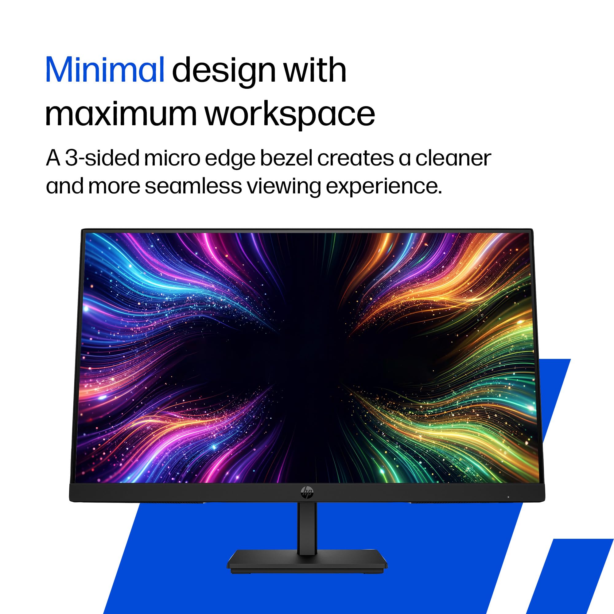 HP Series 3 Pro 23.8 inch(60.5cm) FHD Monitor, Energy Star Certified, VESA mountable, 3-Sided Borderless,IPS, 100Hz, LCD, Anti-Glare, 5ms Response time, Flicker-Free, 1 HDMI 1.4, Black, 3.77kg, 324pf — Amazon image 6