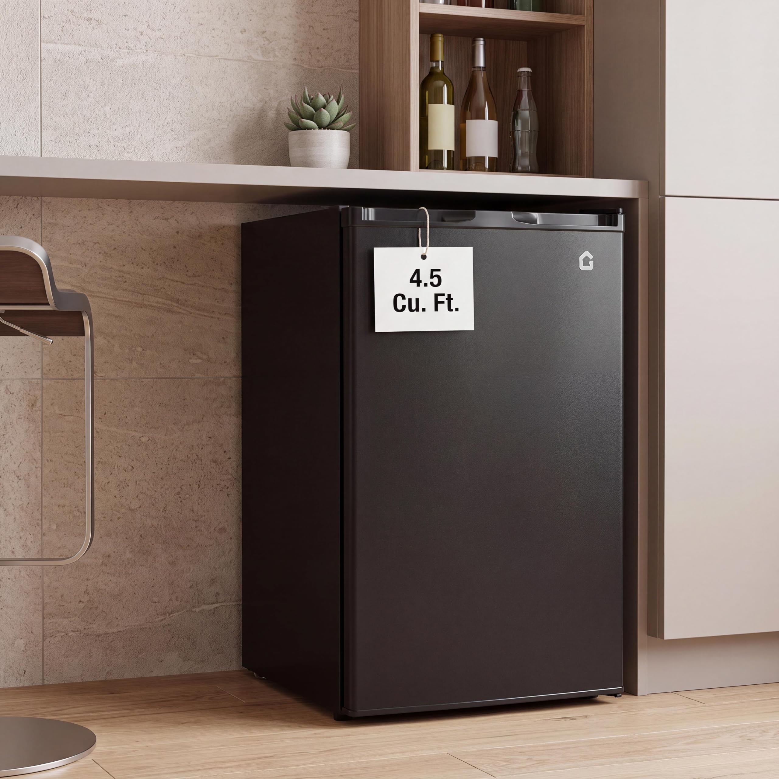 4.5 cu ft Mini Fridge Freezer, Energy-Efficient, Quiet, Adjustable Shelves