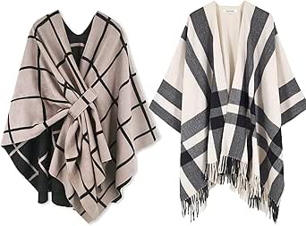 Amazon.com: Moss Rose Women's Shawl Wrap Poncho Ruana Cape Open Front ...