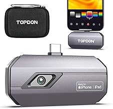 TOPDON Thermal Camera TC002C for IOS 15/16 with Type-C Port, 512x384 TISR Resolution, -20-550℃, 25Hz, Video Recording, Infrared Test Report for Electric, House Maintenance, Pest lnspection