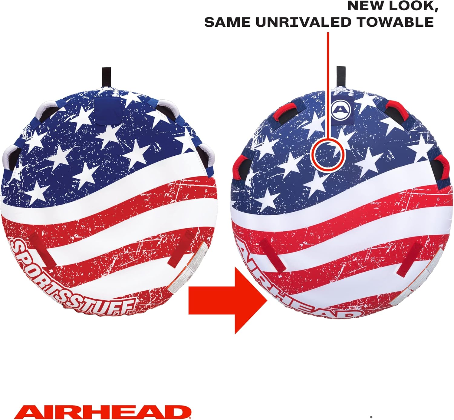 Sportsstuff Stars & Stripes | Towable Tube for Boating with 1-4 Rider Options