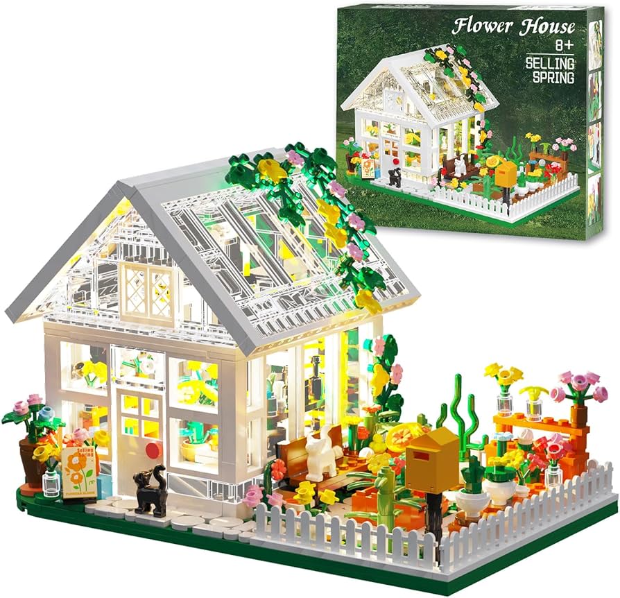 Amazon.com: LEGPS YYDS Flower House Building Mini Set with LED