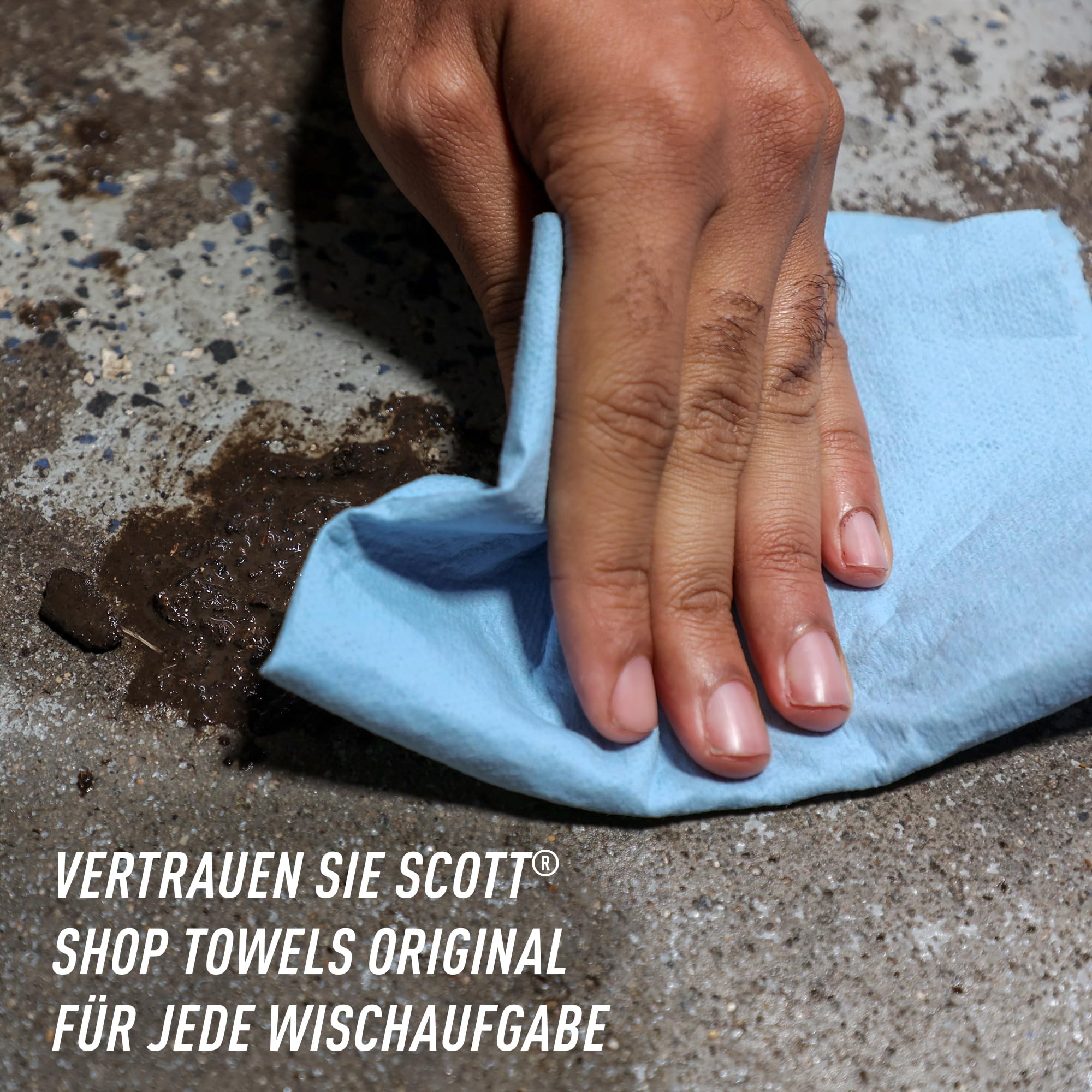 Scott Shop Towels Original 75130 - Strapazierfähige Reinigungstücher in Blau - 30 Packungen mit 1 blauen Rolle à 55 Einmaltücher (1.650 Papiertücher insgesamt)