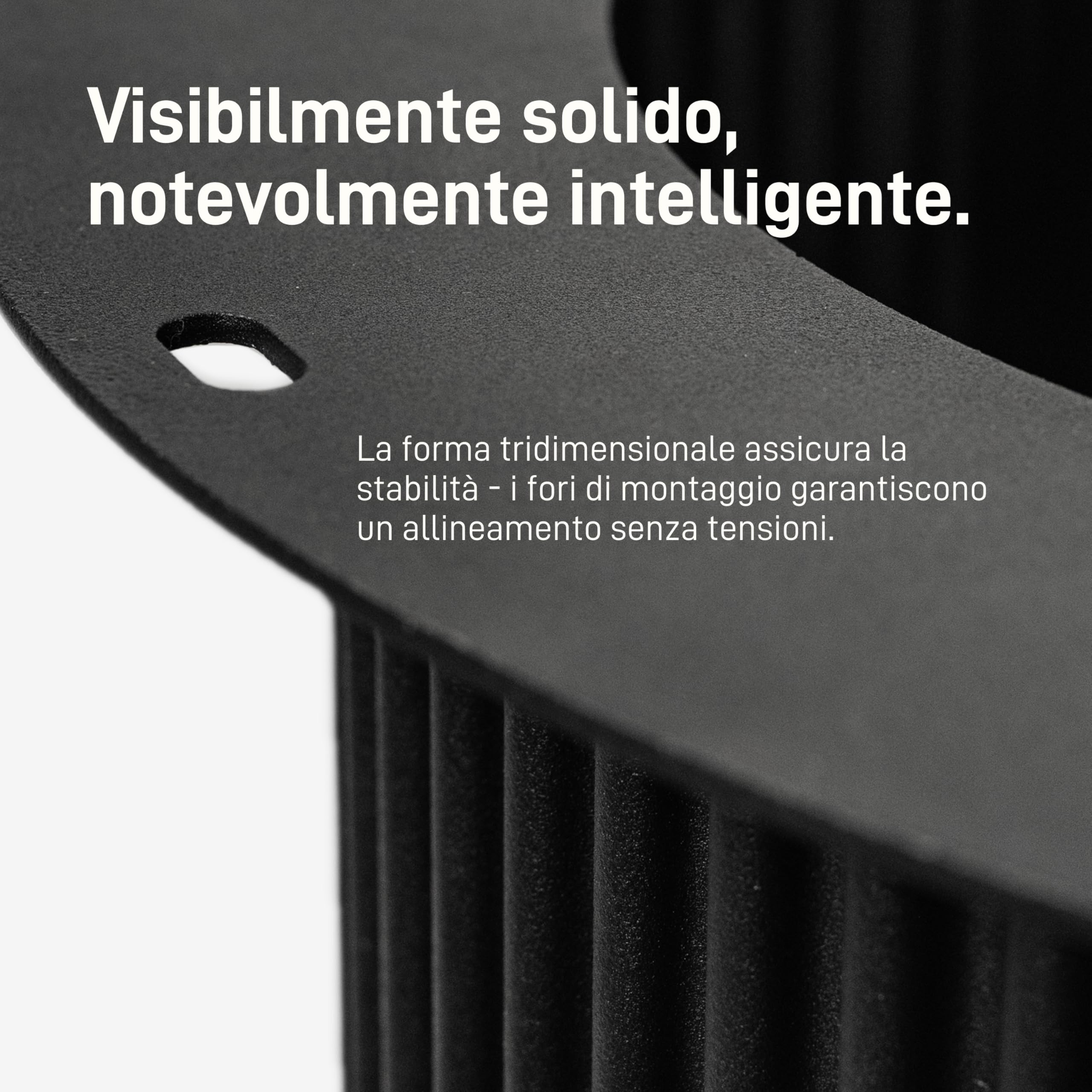 Natural Goods Berlin Colonna da tavolo rotonda Wavy in metallo nero 72 cm di altezza, stile giapponese, effetto lamelle, telaio da tavolo per tavolo da pranzo, base rotonda per tavolo fai da te