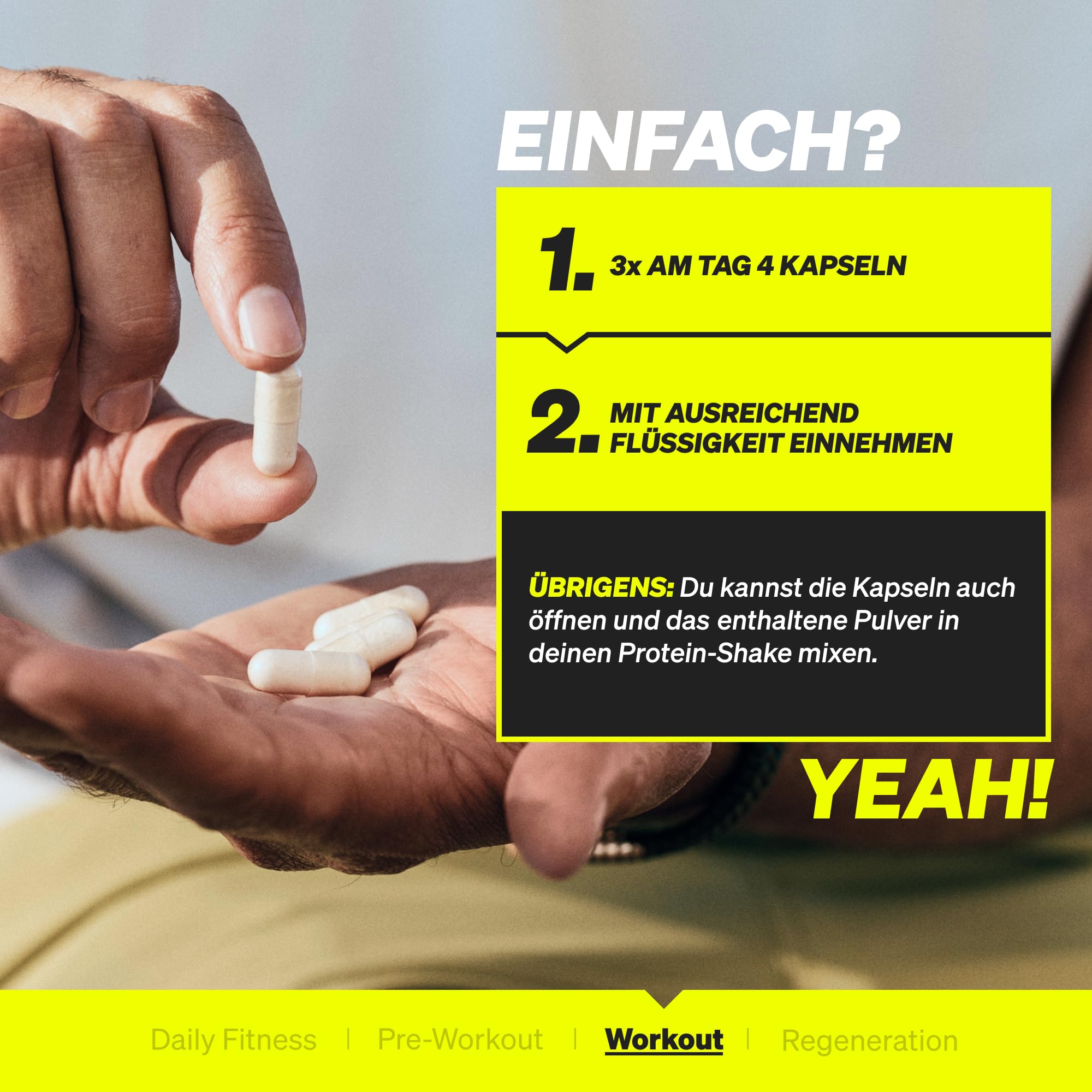 natural elements BCAA – 360 kleine Kapseln – essenzielle Aminosäuren – Leucin, Isoleucin & Valin – hoch bioverfügbares 2:1:1-Verhältnis – vegan, hochdosiert, ohne unnötige Zusätze, laborgeprüft