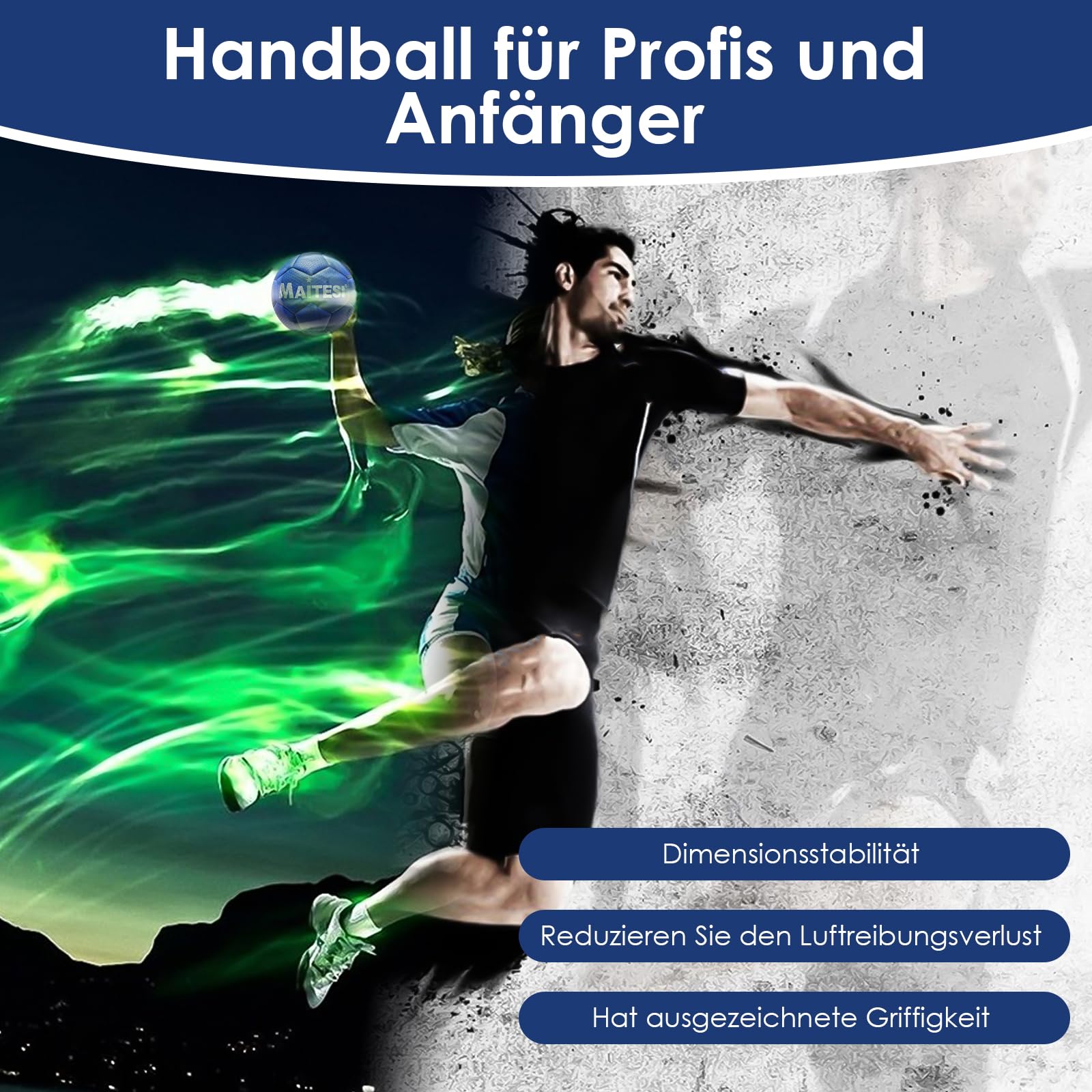 Ballon De Handball Taille 2 KWJEIULSOQ - Surface Adhérente, Imperméable, élastique, Résistant - Enfants, Ados, Adultes