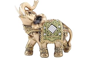 TOPINCN Lucky Wealth Elephant Statue for Home Office Decor