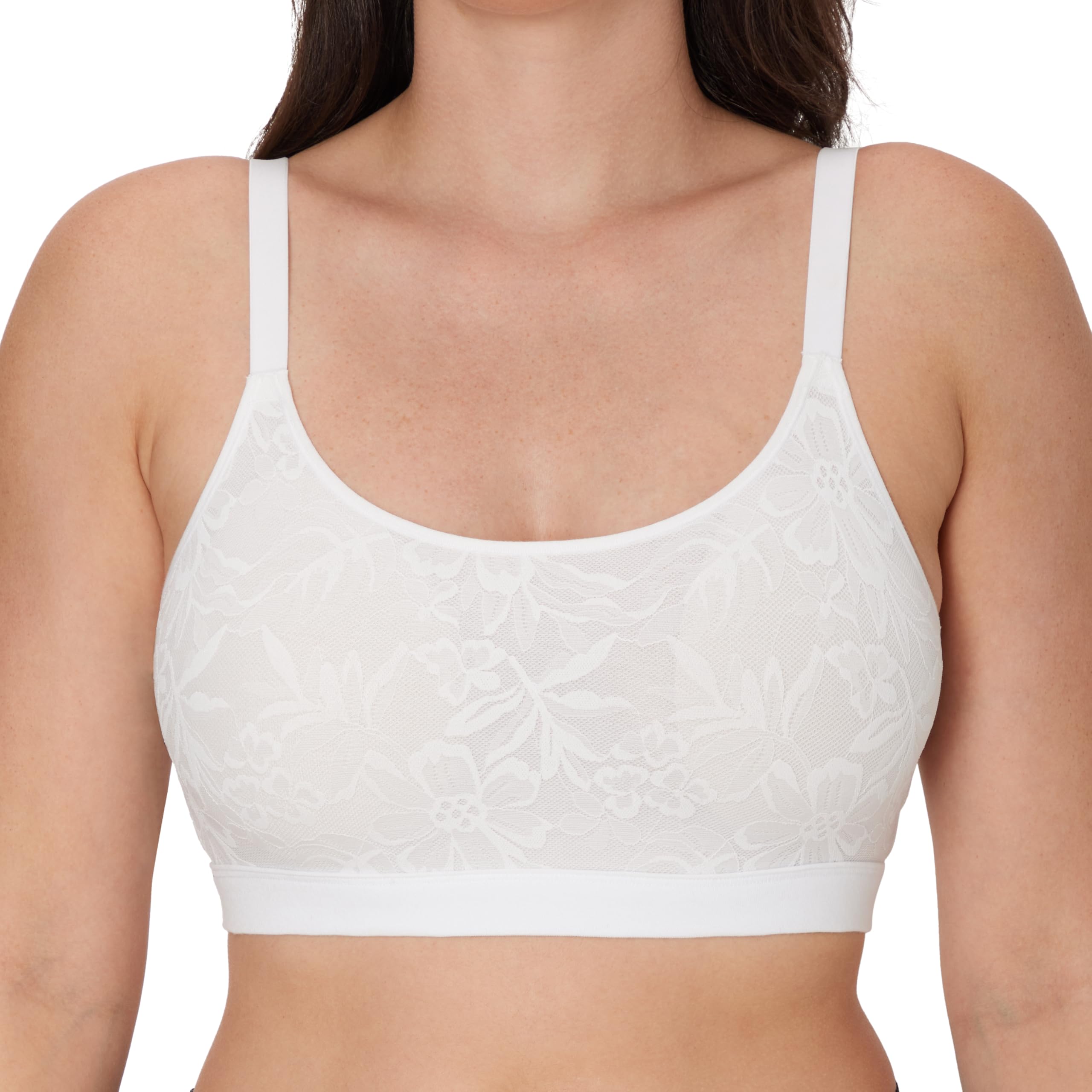 Bali Womens Bralette, Cotton Modal Lace, Convertible Straps