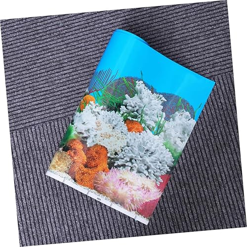 Miniatura 7 de iplusmile Papel de pared 3D, pegatinas 3D fondo de acuario 3D, fondos de pantalla 3D de 10 galones de fondo de pecera de doble cara, adhesivo