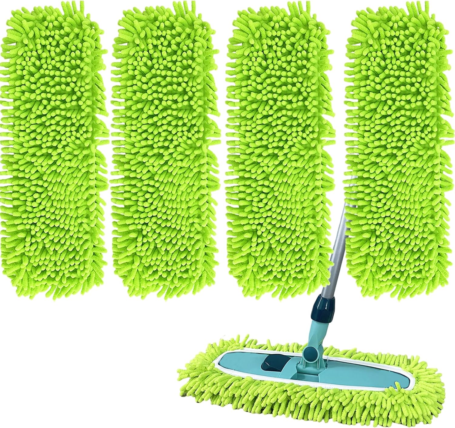 4PCS 13''~16'' Microfiber Dust Mop Pads Compatible with Leifheit 55210