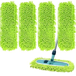 4PCS 14''~16'' Microfiber Dust Mop Pads Compatible with Leifheit 55210,Reusable Mop Refills,Replacent Wet Mopping Pad & Washable Dry Sweeping Cloths for Hardwood Floor/Tile/Marble Cleaning - Amazon product rated Grade B