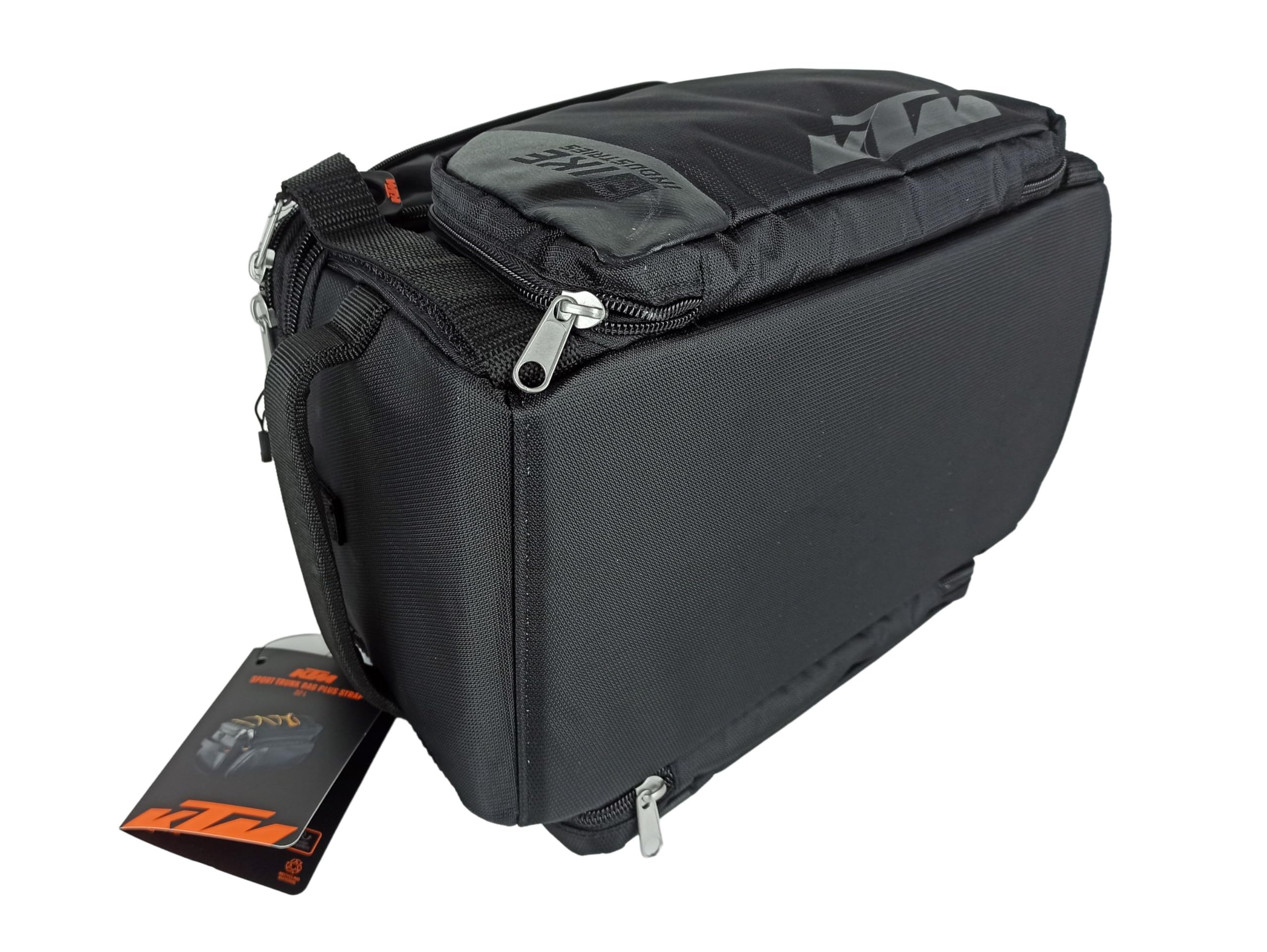 KTM Gepäckträger Tasche Fahrrad Tasche schwarz/orange universal Klettverschluss Sport & Freizeit
