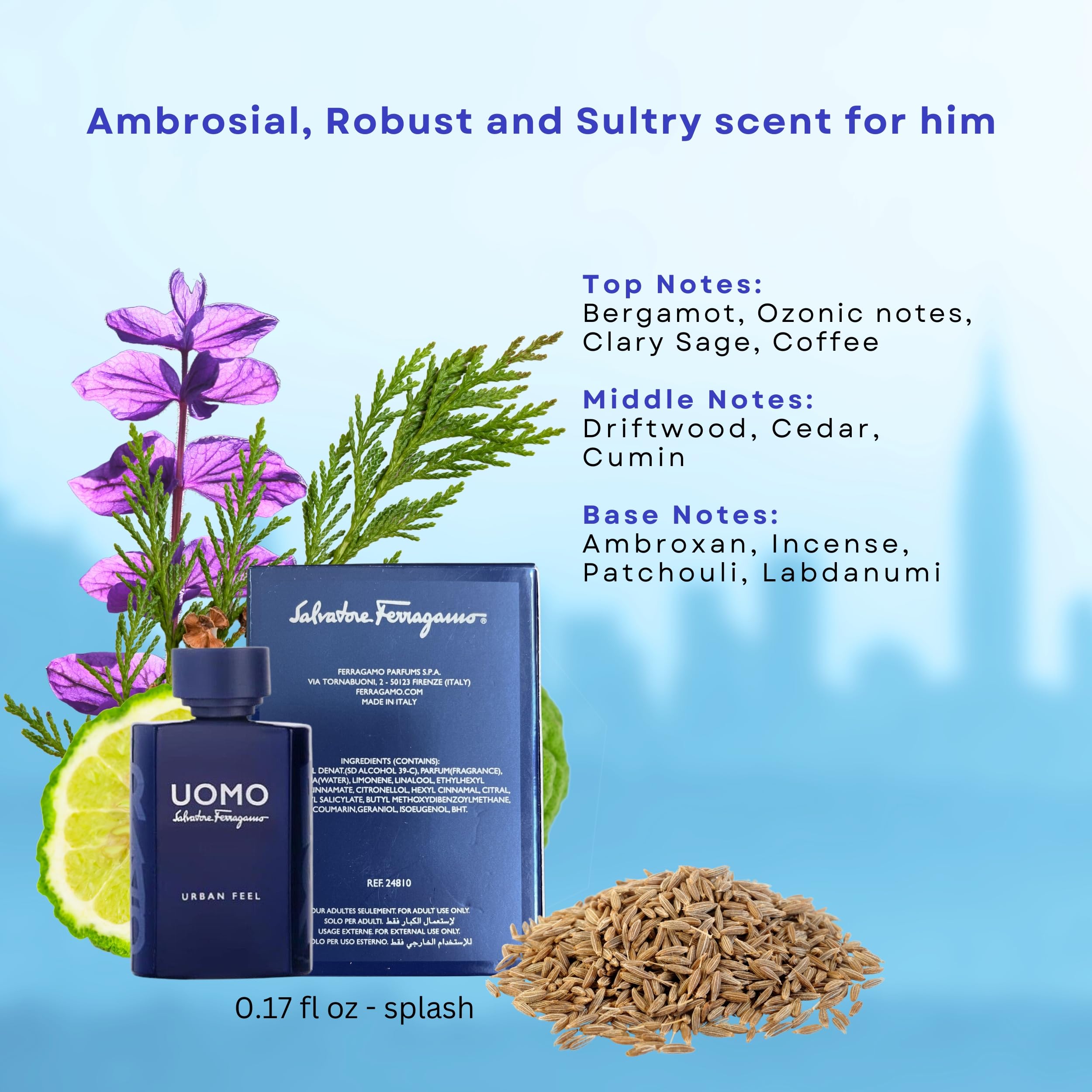 Amazon.com: Salvatore Ferragamo Uomo Urban Feel Mini perfume para