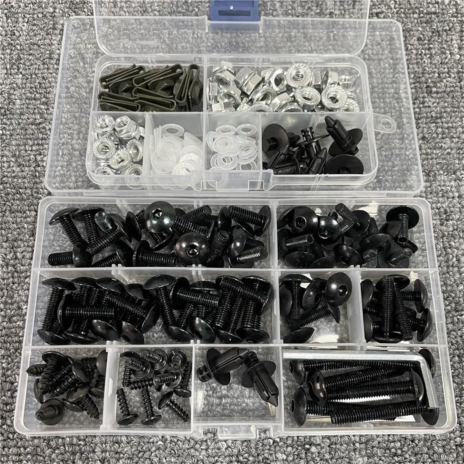 Kit De Fixation Carénage Et Pare-brise Pour Aprilia RS125, SR50, RSV4, Shiver - 195 Pièces Aluminium (noir, Bleu, Or, Vert, Rouge, Argent)