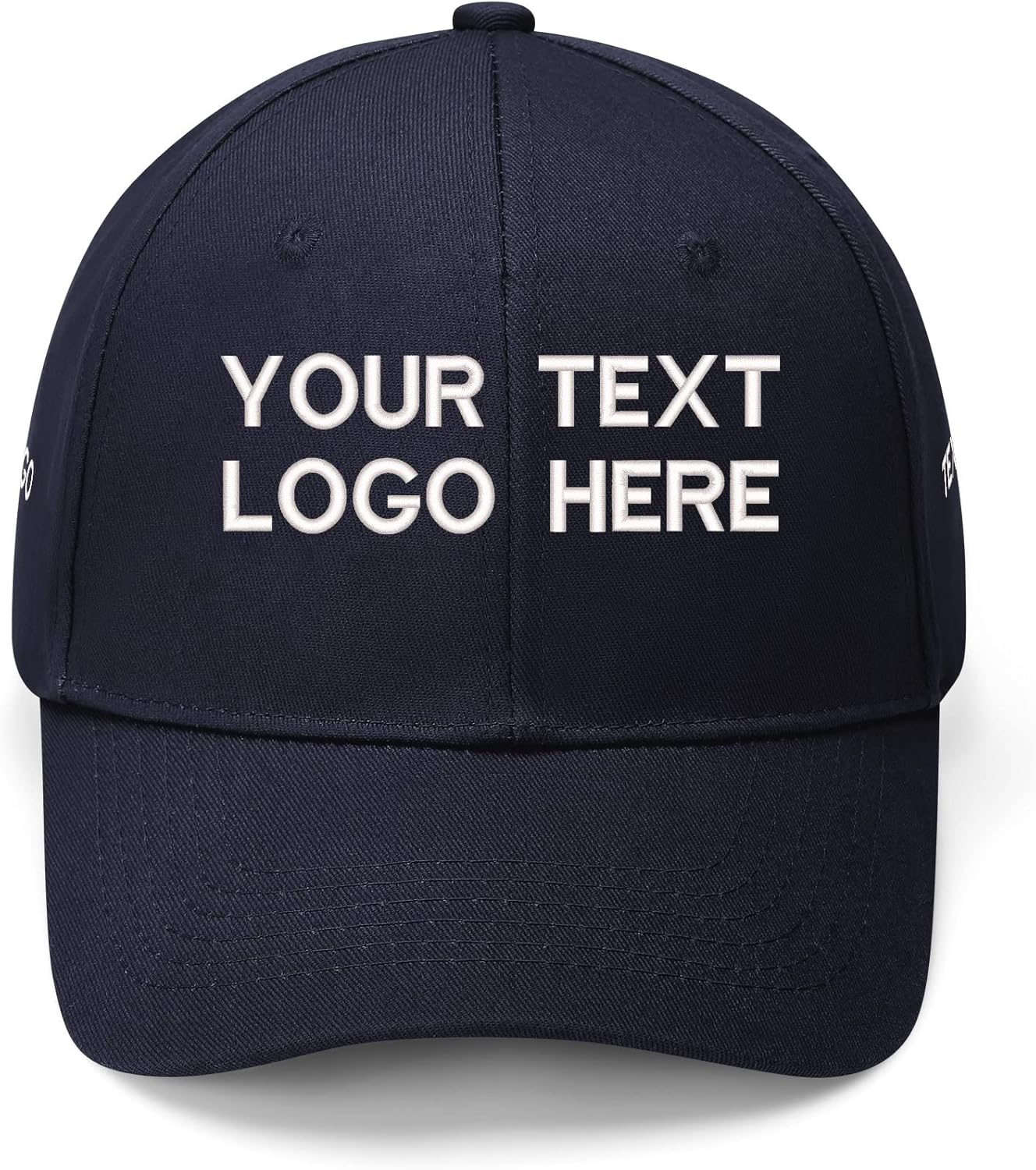 Gorra de béisbol con texto bordado personalizado o logotipo personalizado sombreros para papá para hombres y mujeres cierre de correa