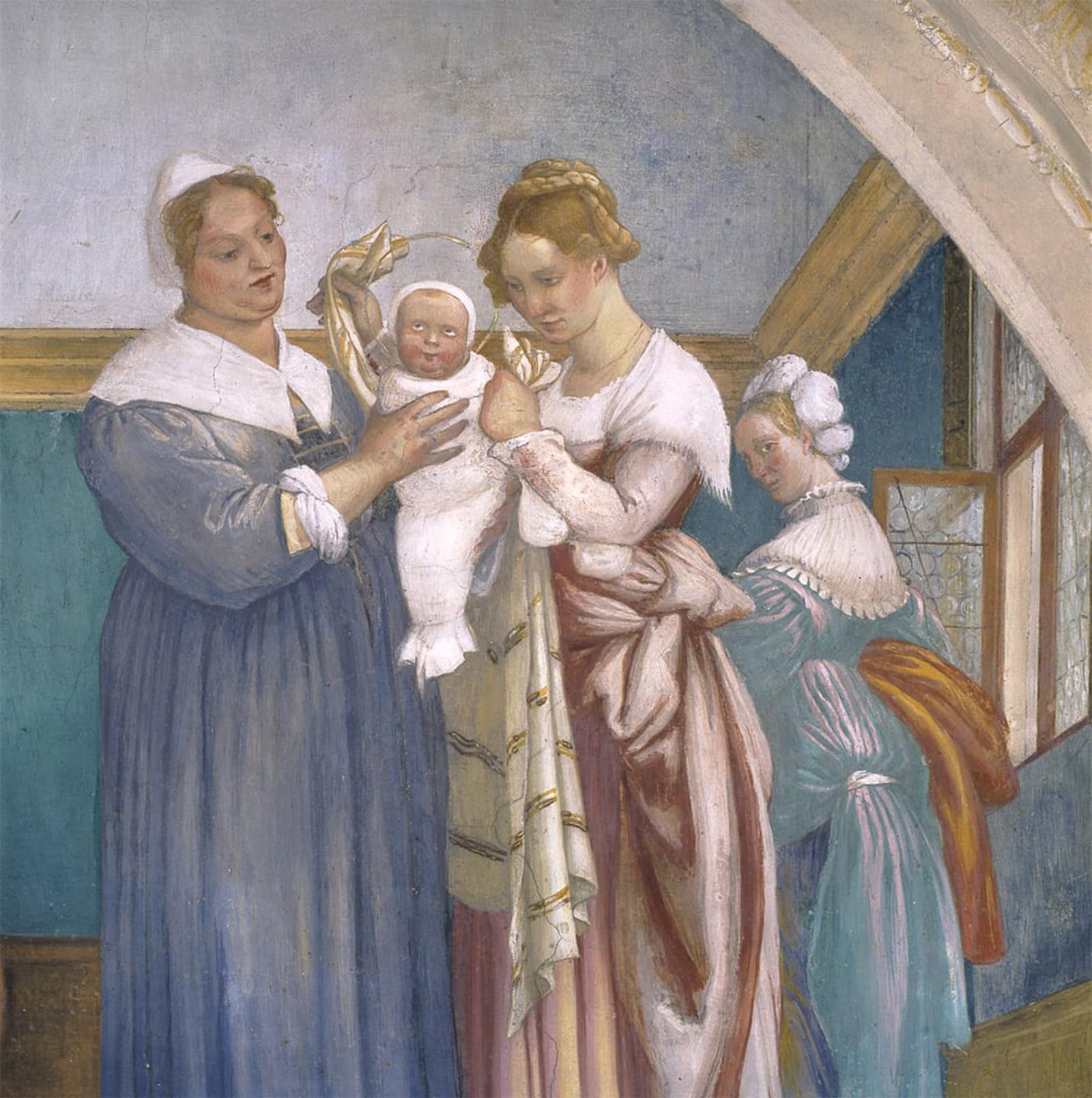 POSTERIIk Famous Modern Artwork Art Mural Nativity of the Virgin Lunette From Thechapel by Famous Artist Oil Paintings Pictures for Home Decor 60x90cm