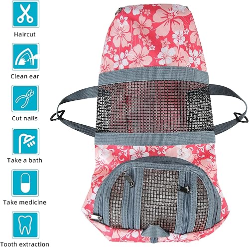 Miniatura 3 de Cinf Bolsa de retención de limpieza para recortar uñas de gato, sin arañazos y mordeduras para baño, recorte de uñas inyectable, examen de inyección