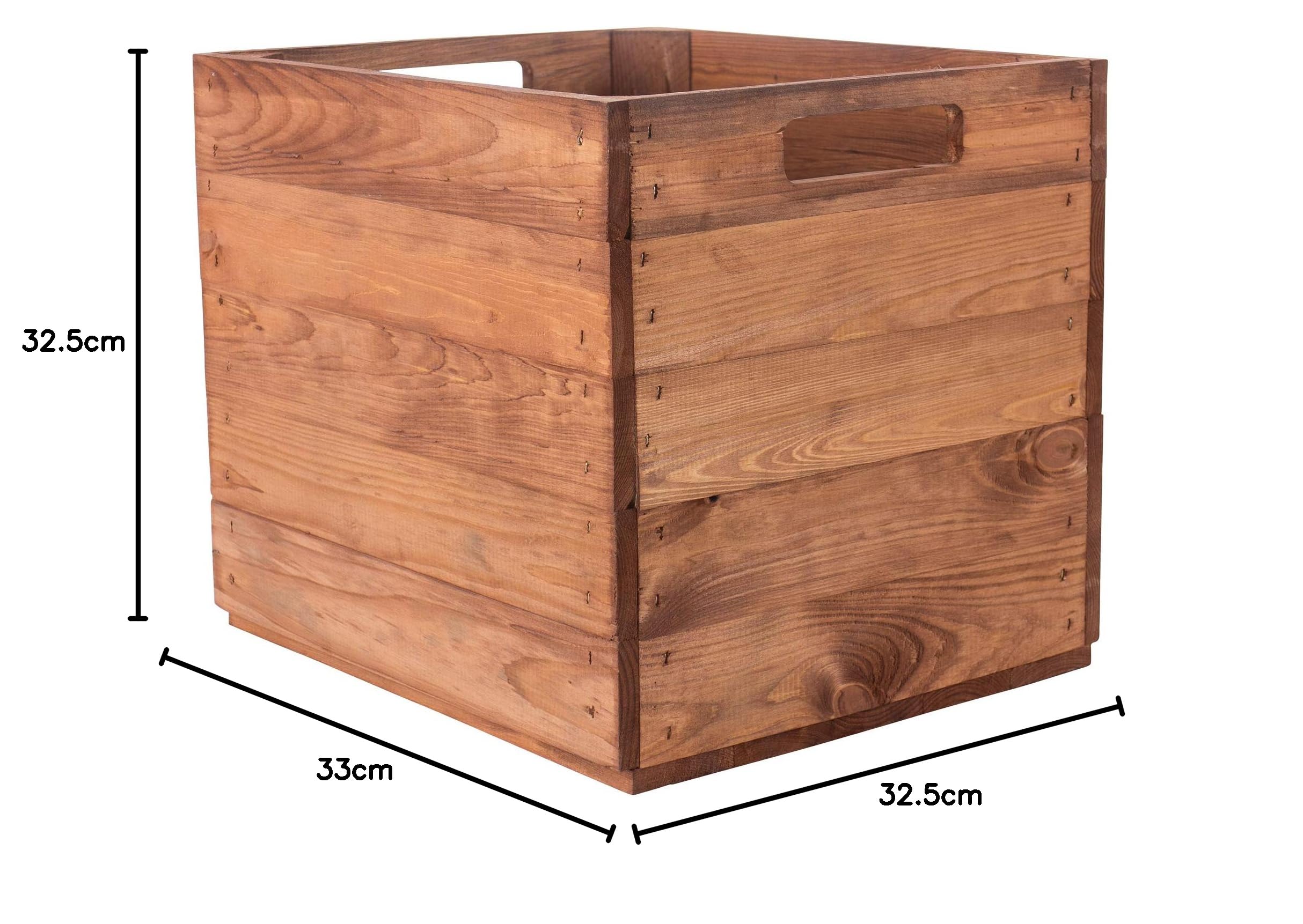 Moooble 9er Holzkiste used für Kallax Regale 33cm x 37,5cm x 32,5cm Ikea Regalkiste rustikal Ikeaeinsatzkiste als Küchenregal Weinkiste unbehandelt