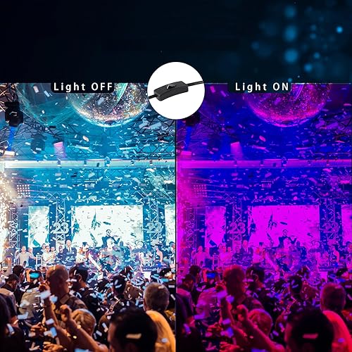 Miniatura 2 de CONALUX Luz negra UV de 395 nm de 50 W con enchufe e interruptor estándar de EE. UU., cable de alimentación de 4.9 pies, luz negra impermeable IP66