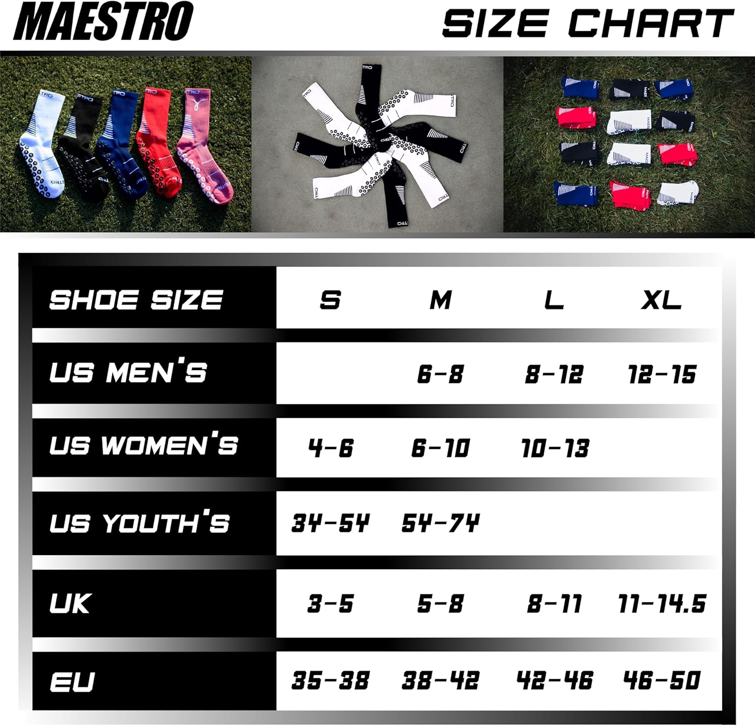 Maestro Soccer Grip Socks for Men and Women with Non-Slip Pads - Anti-Slip Socks Ideal for Football, Basketball, Sports - Image 7
