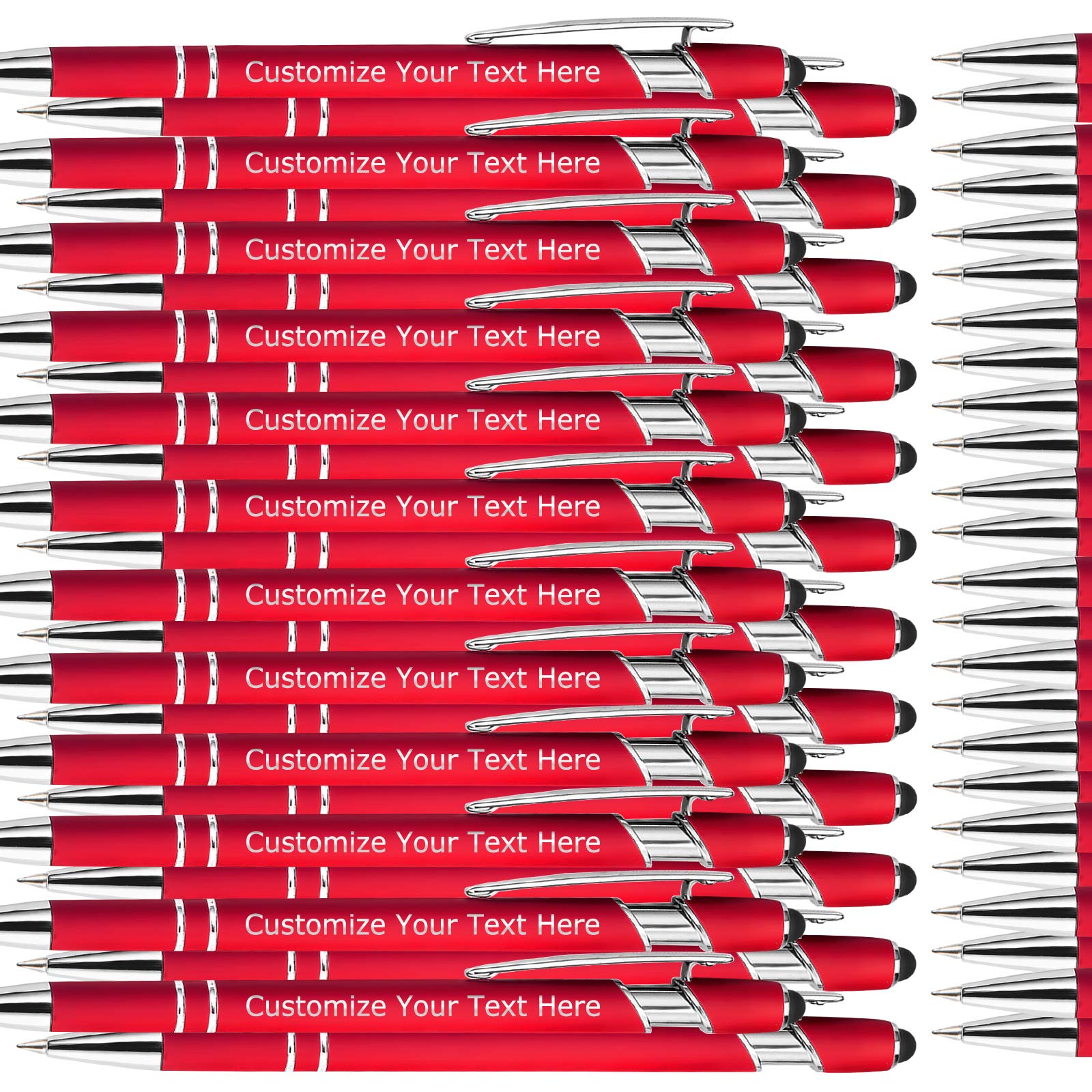 Wedding Favor Stylus Pens Personalized Pens Engraved Custom Ballpoint Pens With Name Text, Pack Of 20 Customized Smooth Writing Pen Gifts For Men Women Valentines Wedding Office Business Graduation Stylus Pen With-302925