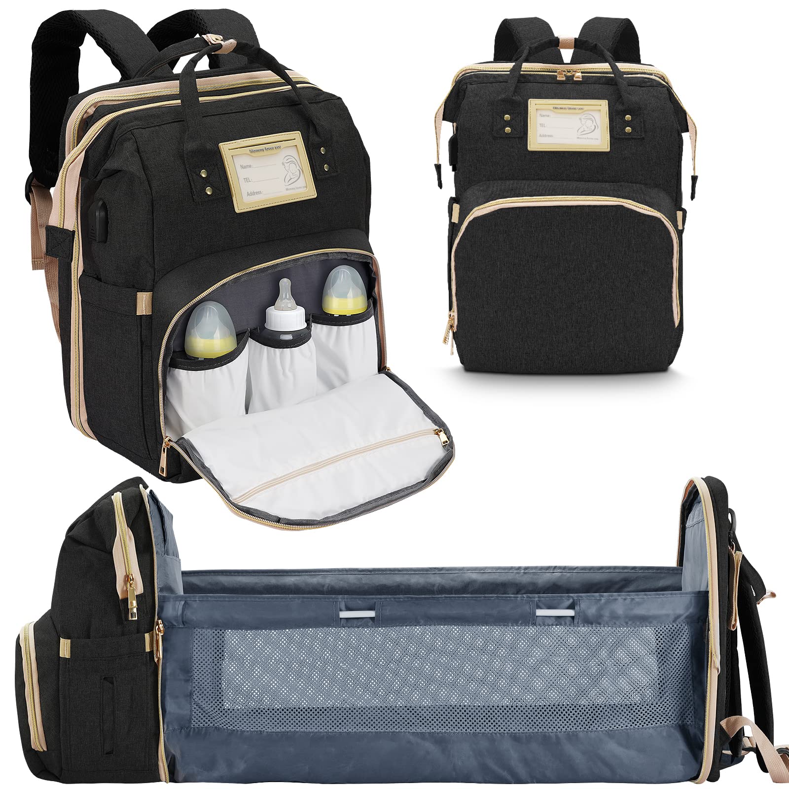 Diaper Bag Backpack, Baby Bag Shower Gifts, Baby Registry Search, Gifts for Mother, Newborn Essentials Diaper Bags Accessories Unisex Dad Mom Mens