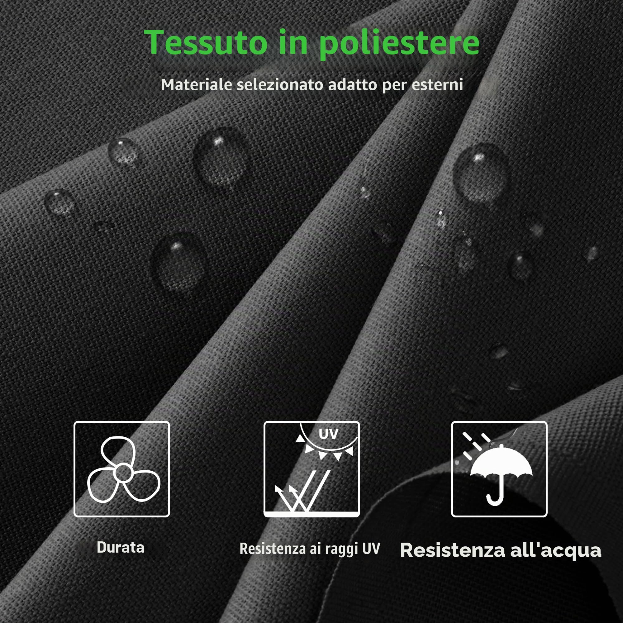 M MCombo altalena hollywood 3 posti panca da giardino 8003 (nero)