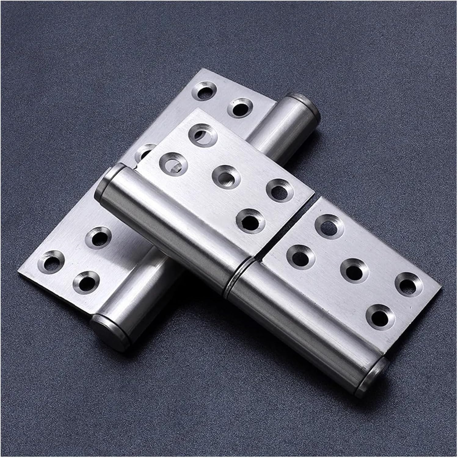 Adjustable Hinges Door Closing Hinges 2pcs 4inch Flag Shape Door Hinge Stainless Steel Removable Cabinet Hinge for Bathroom Bedroom Wooden Gate Furniture Accessories(4inch-1.2 Thick)