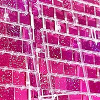 Vista 28 de 36 Panels Giltter Wall Backdrop Pink Shimmer Wall Backdrop for Party Wedding Birthday Engagement Bachelorette Parties Anniversary Decoration