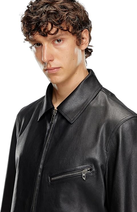 Amazon.co.jp: [Diesel] [ディーゼル] メンズ レザージャケット L-KORN