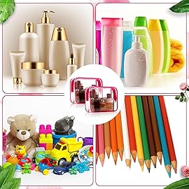 Weewooday 12 Pieces Clear Makeup Bags Cosmetic Storage Bags PVC Zipper Pouches Travel Waterproof Makeup Plastic Case for Women Organizing Toiletries Traveling Bathroom(Medium,Rose Red)