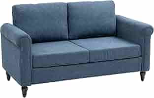 HOMCOM Vintage Loveseat, Upholstered Love Seat Furniture