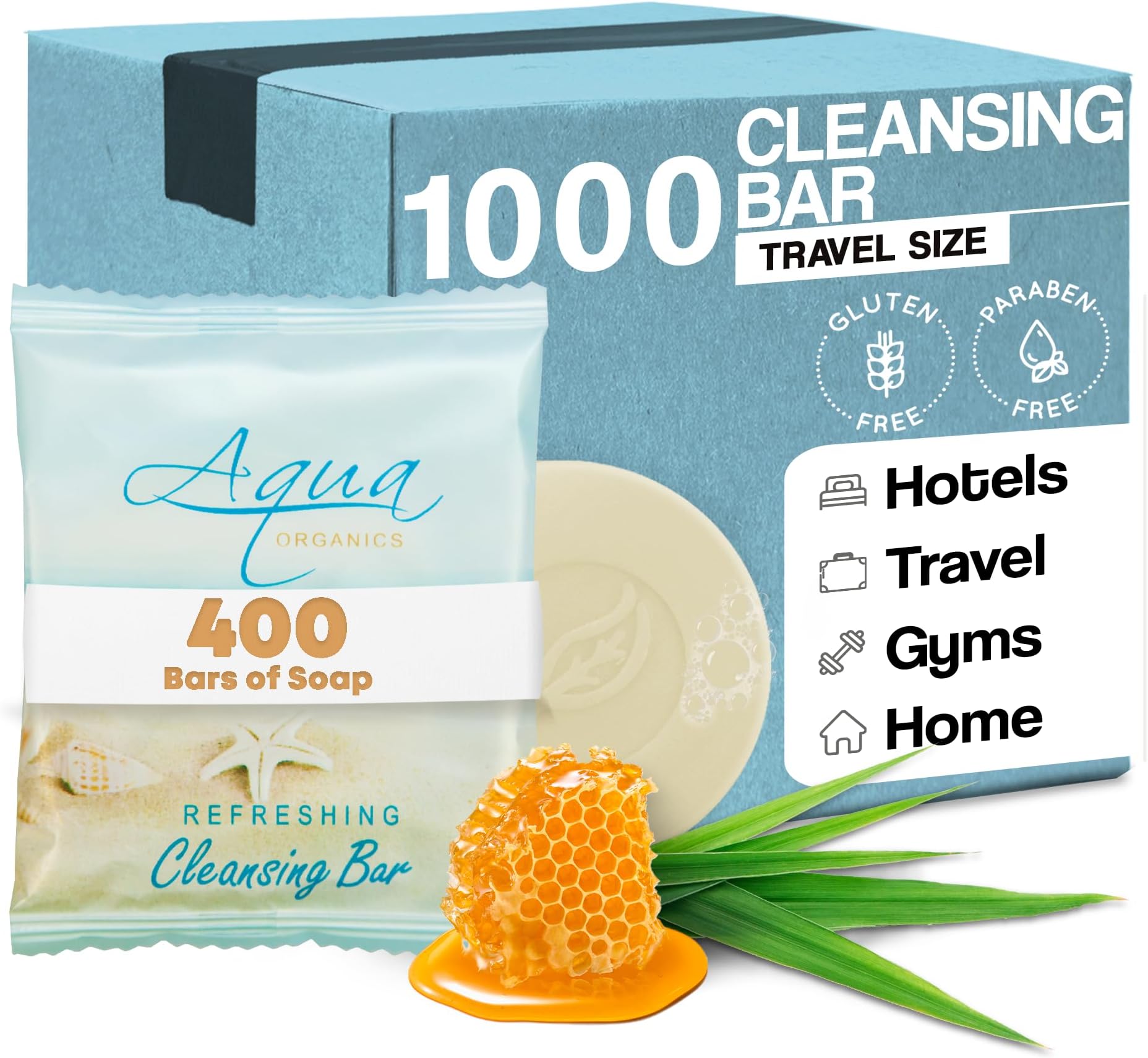 Bar Soap, Travel Size Beach Hotel Amenities, 0.5 oz (Case of 1000)