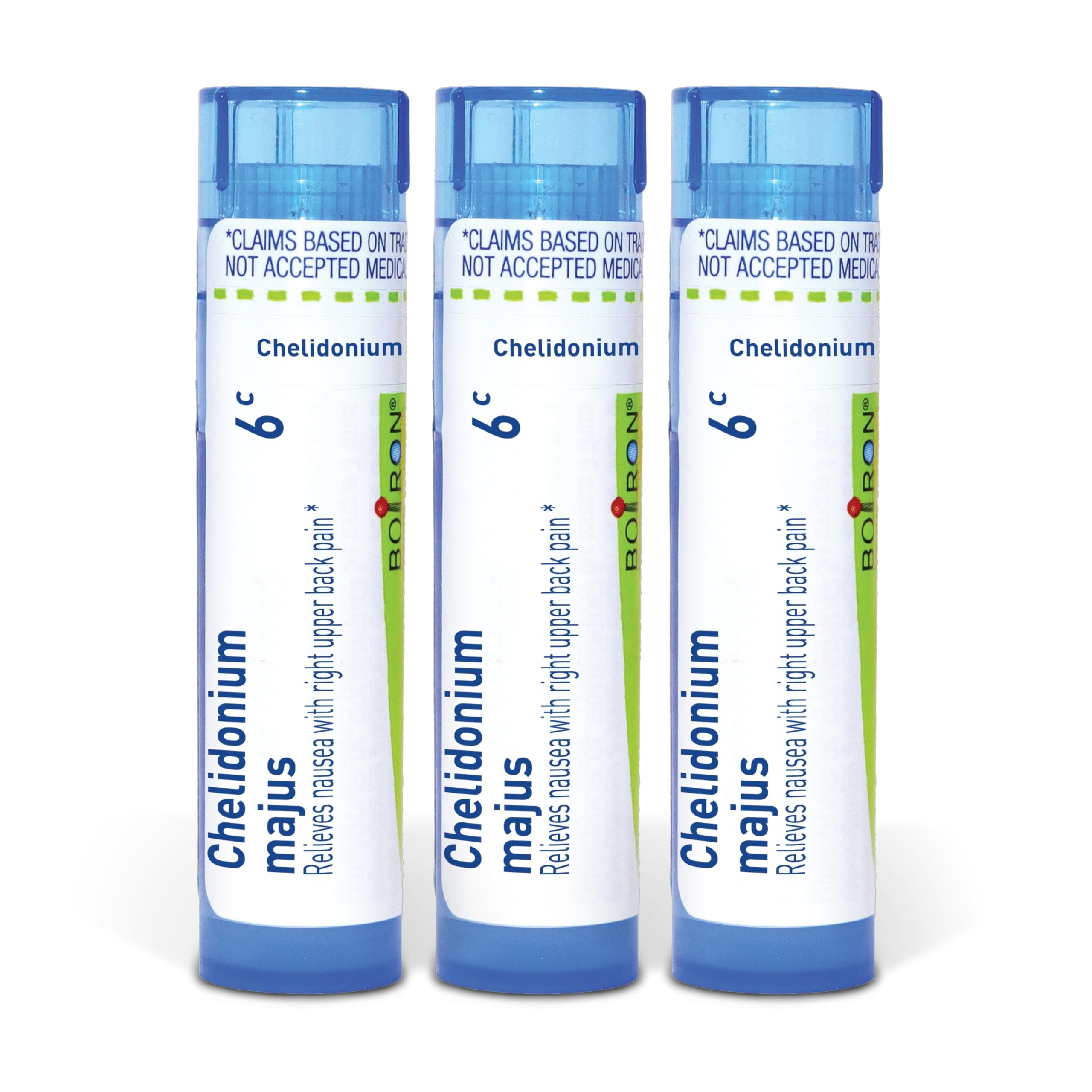Boiron Chelidonium Majus 6c Homeopathic Medicine for Nausea with Right Upper Back Pain - Pack of 3 (240 Pellets)