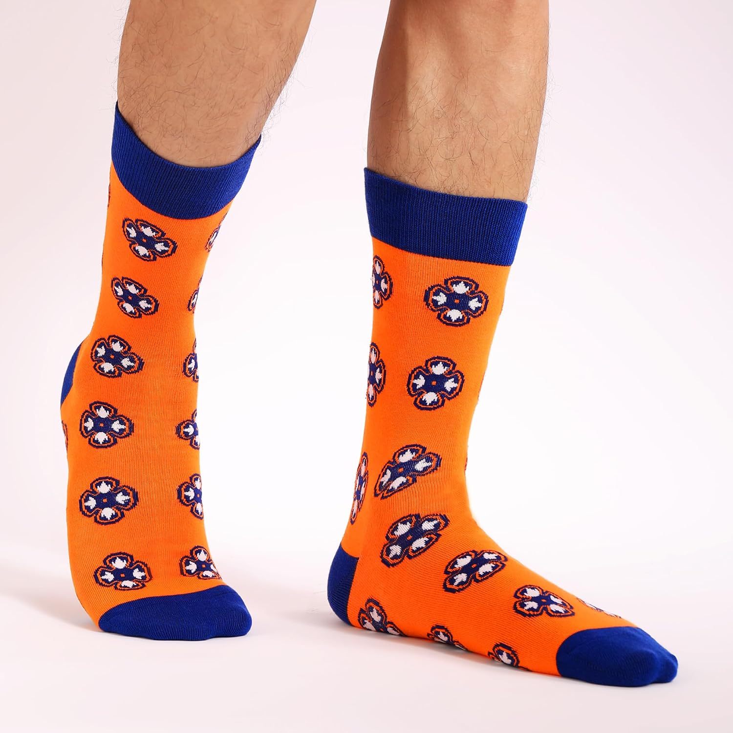 HHX YONLEE Dress Socks 5/6/10 Pairs Crew Argyle Colorful Cotton Novelty Casual Happy Fun
