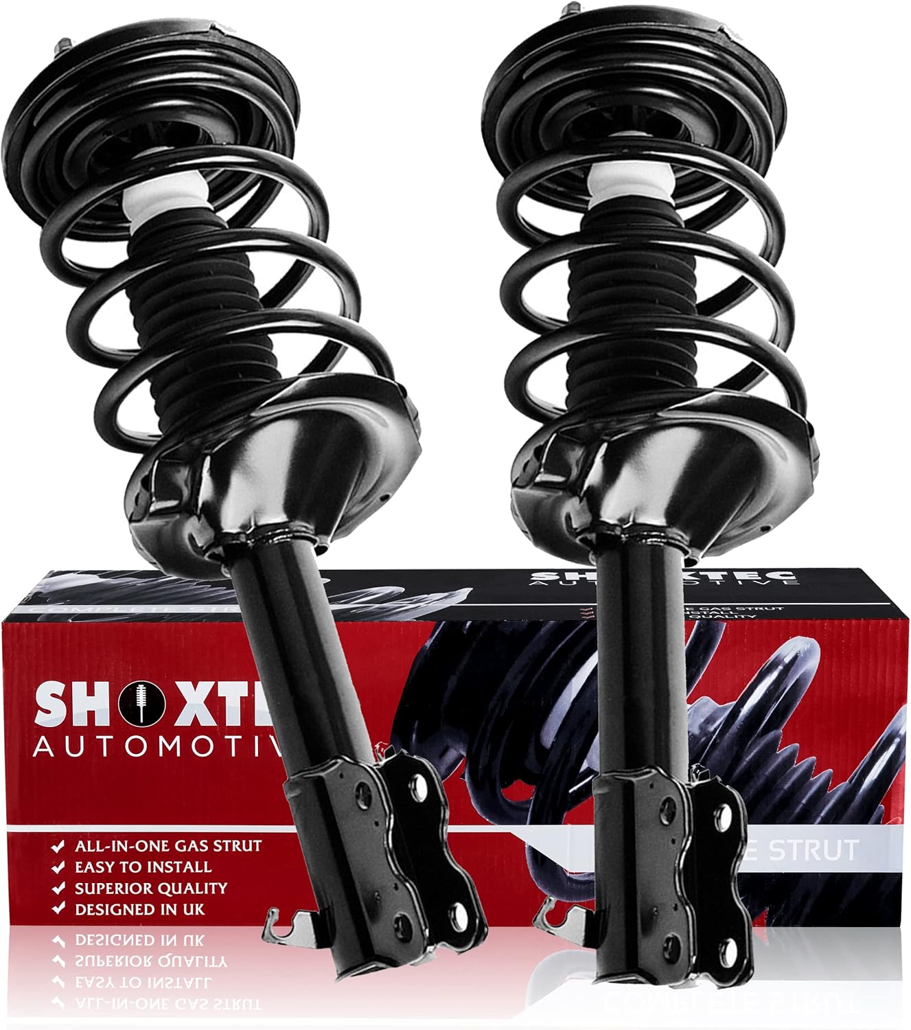 Shoxtec Front Pair Complete Struts Assembly Replacement for 2002-2004 Infiniti I35 2002-2003 Nissan Maxima Coil Spring Shock Absorber Kits Repl. Part no. 171461