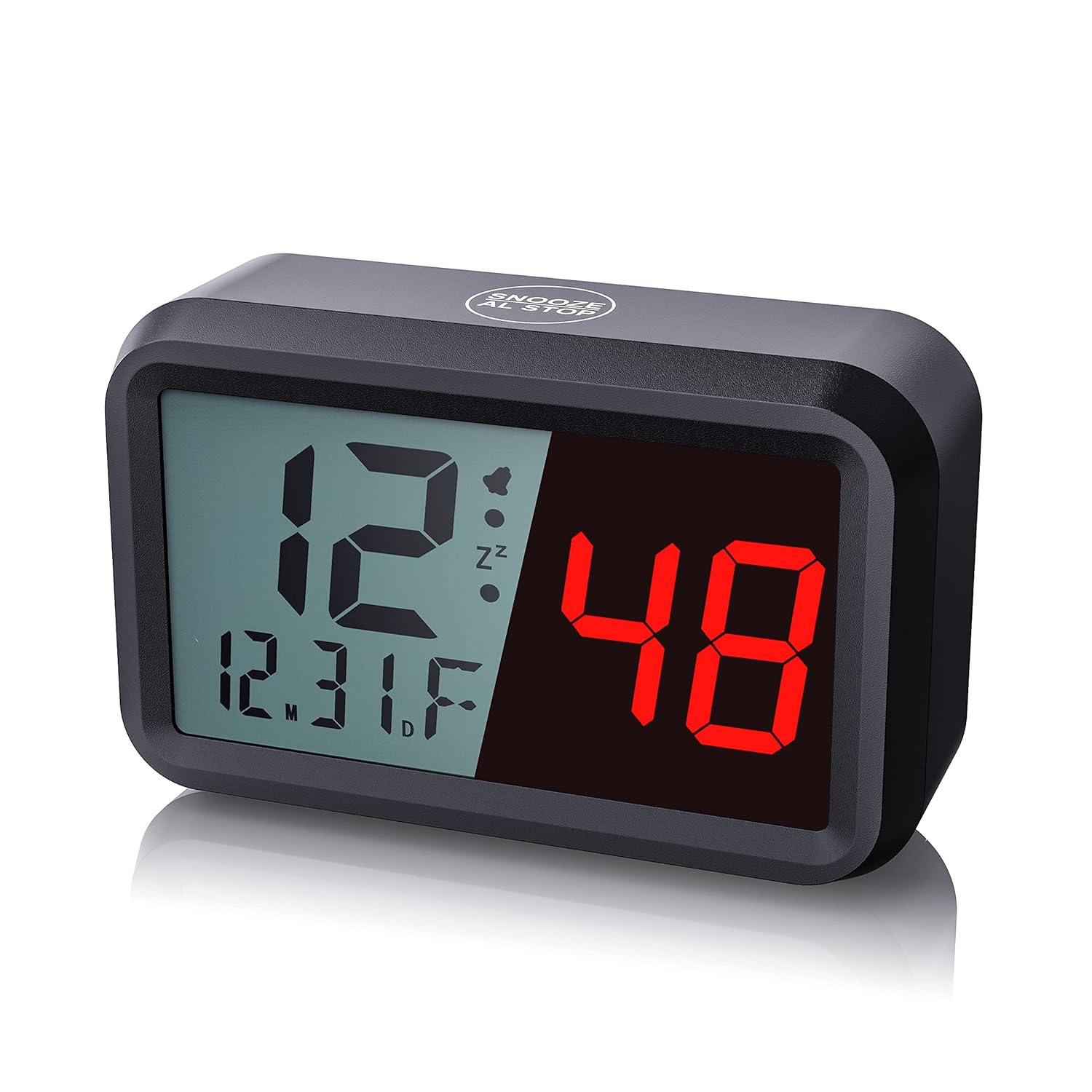 Buy TFAMY Battery Clock with Unique LCD/LED Digital Time Display, Day and Date,Indoor