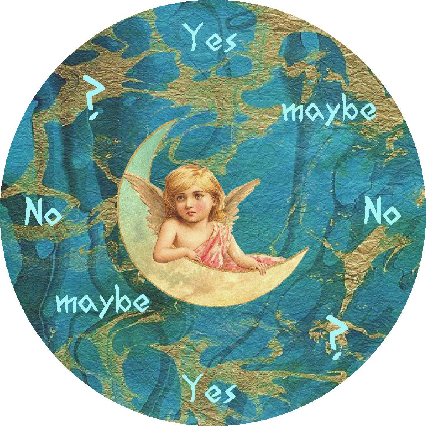 LegacystrapsLuna Angel Pendulum Board – 5” Dowsing Divination Metaphysical Message Board