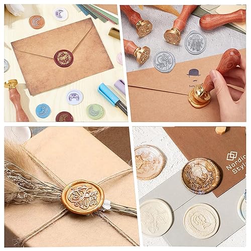 Miniatura 3 de Kit de sellos de cera personalizados, personaliza tu texto, logotipo, nombre, sello de cera, adorno de carta, sobre, invitaciones de bodaopción 1 -