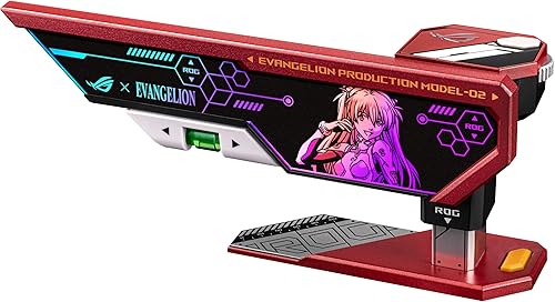 ASUS ROG Herculx EVA-02 Edition - Tarjetero (diseño sin herramientas, nivel de burbuja incluido, aleación de zinc maciza, 2.835-5.039 in, Aura Sync)