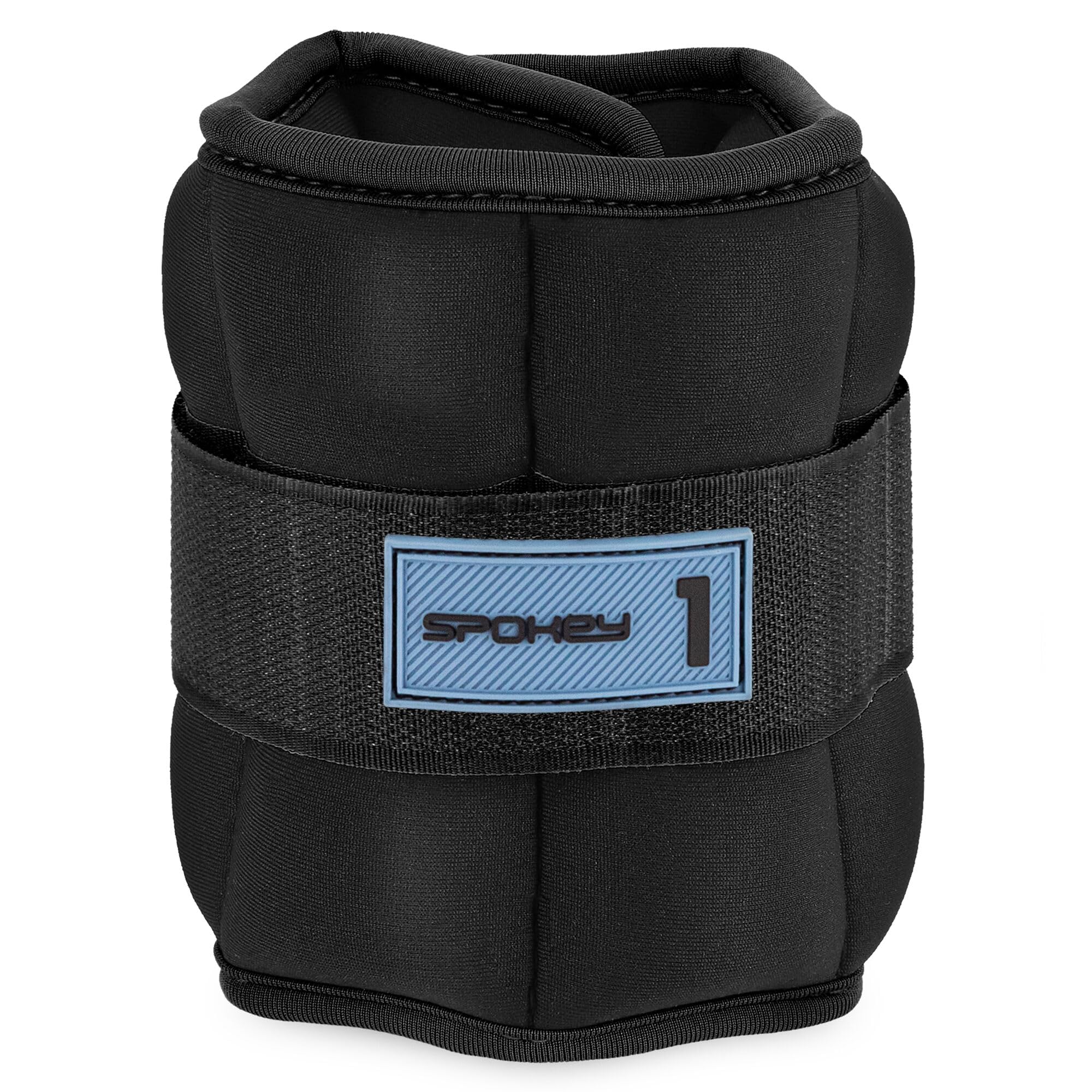 Spokey Form 2 x 0,5 kg / 1 kg / 1,5 kg / 2 kg / pesi da polso da 3 kg, pesi regolabili per caviglie o gambe, nero