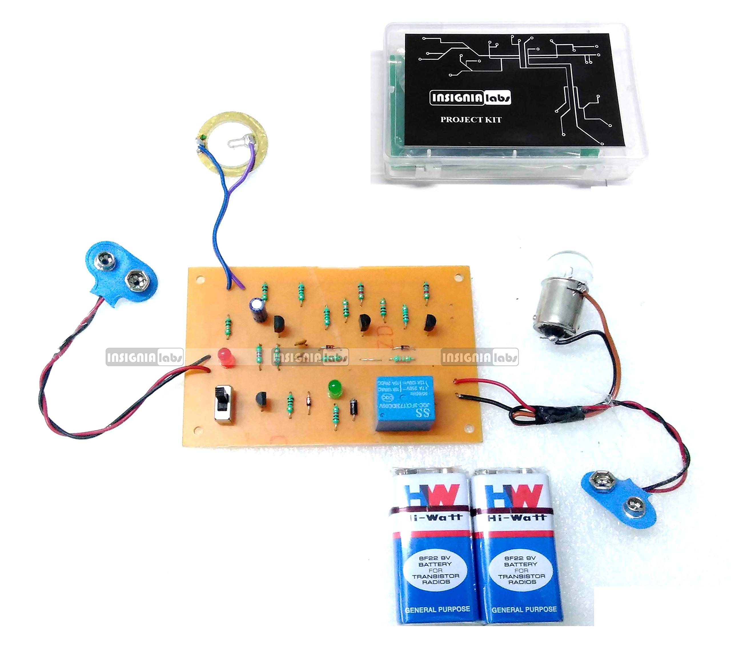 INSIGNIA LABS - PIEZO VIBRATION TOUCH SENSOR BASED LIGHT/BULB CONTROL KIT PROJECT (Brown PCB) - SCHOOL COLLEGE ELECTRONIC PROJECT (B07X9GD1GG) Amazon Price History, Amazon Price Tracker