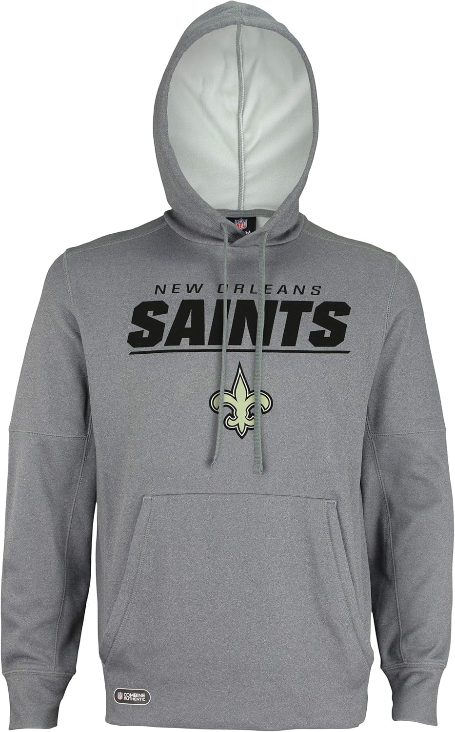 New Era NFL Football Men's Stated Pullover Performance Hoodie, New Orleans Saints, Large