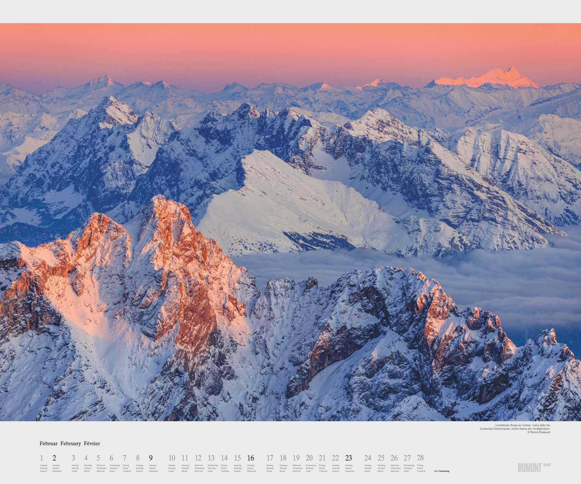 DUMONT - Im Zugspitzland 2025 Wandkalender, 60x50cm, Kalender mit Aufnahmen der Zugspitzregion von Bernd Römmelt, landschaftliche Vielfalt und Schönheit