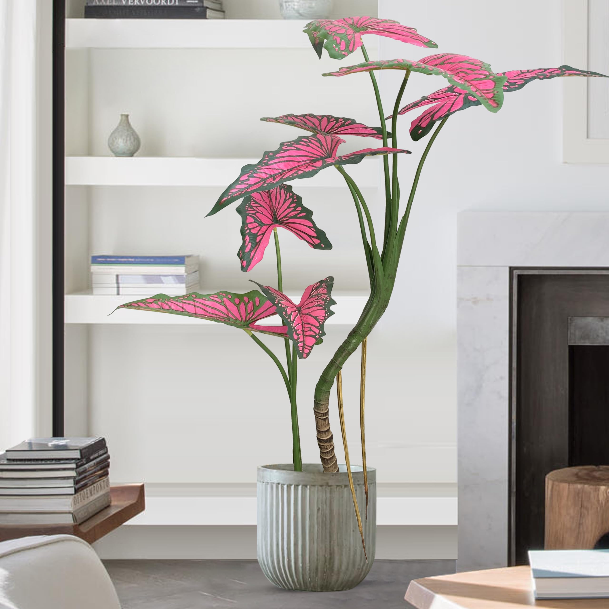 Roselywed Artificial Alocasia Amazonica Polly Pink Princess Tree