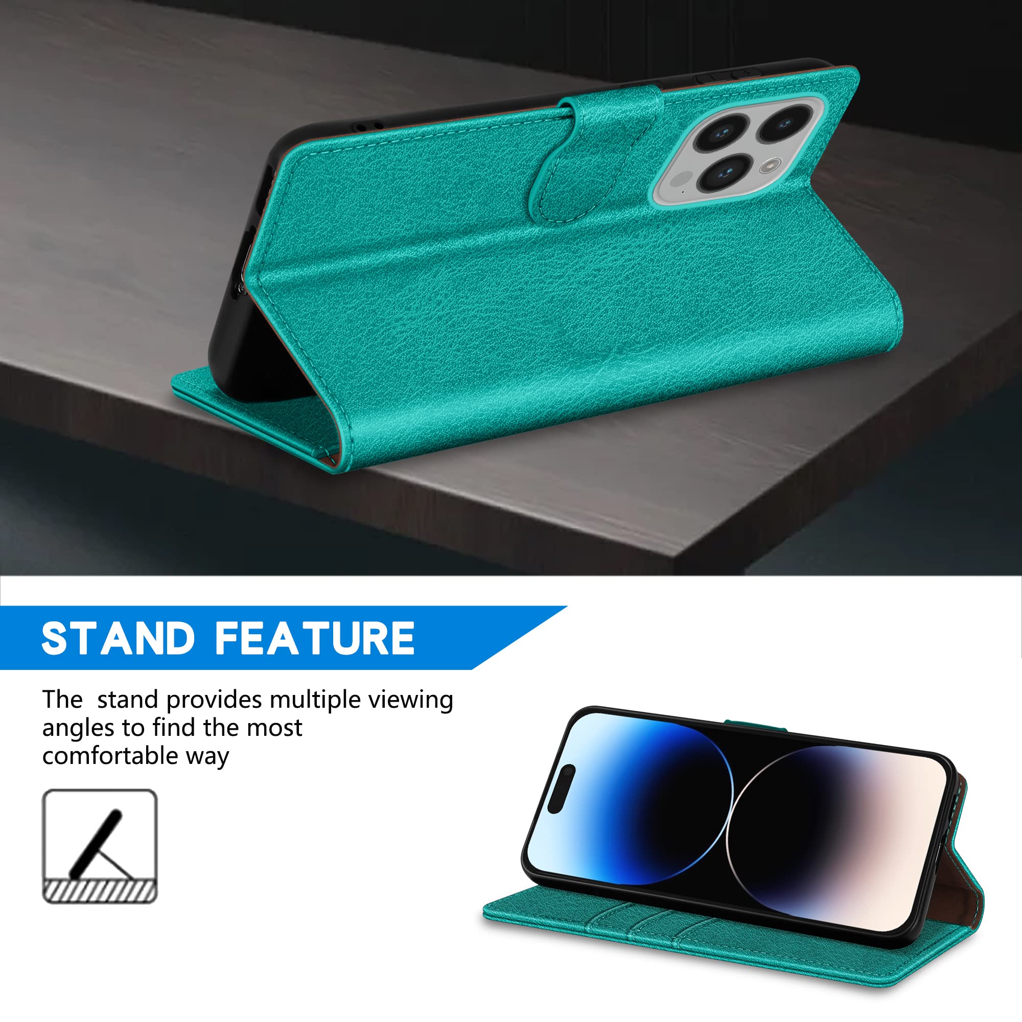 Amazon.com: ZZXX for iPhone 14 Pro Wallet Case with [RFID Blocking